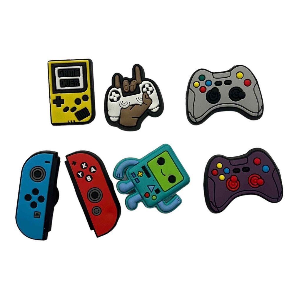 Video Game Clog Charm Lot of 7‎ Gamer Shoe Charms Switch Game Boy Controller